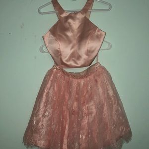 Pearl Pink 2-Piece Mini Dress